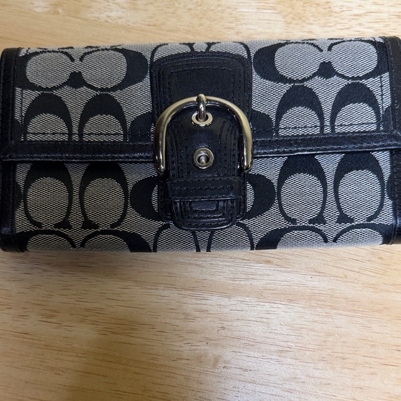 Coach Handbags - Coach Black and Gray Women's Wallet